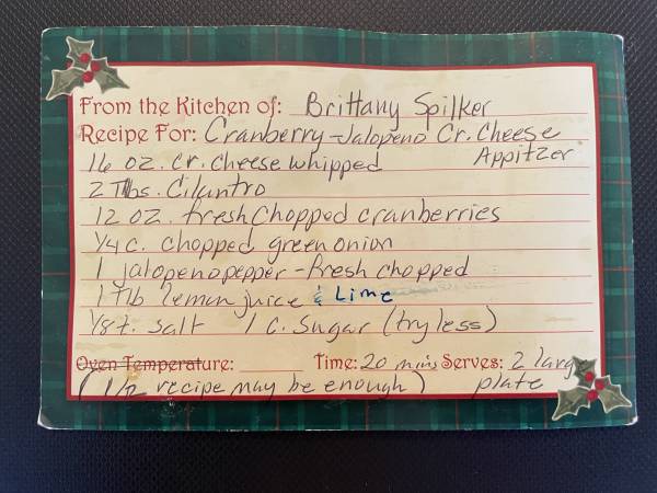 Original recipe card IMG_9113