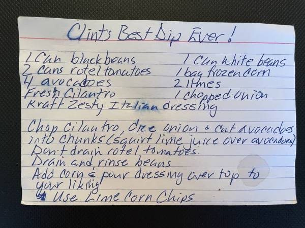 Original recipe card IMG_9115