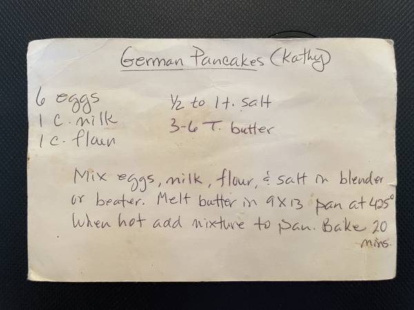 Original recipe card IMG_9130