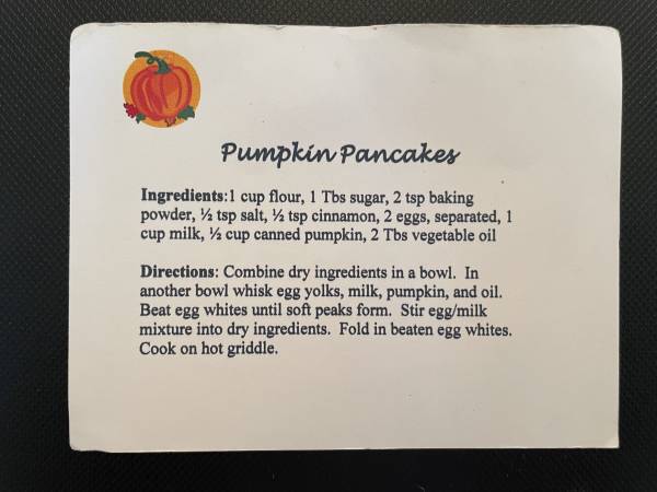 Original recipe card IMG_9131
