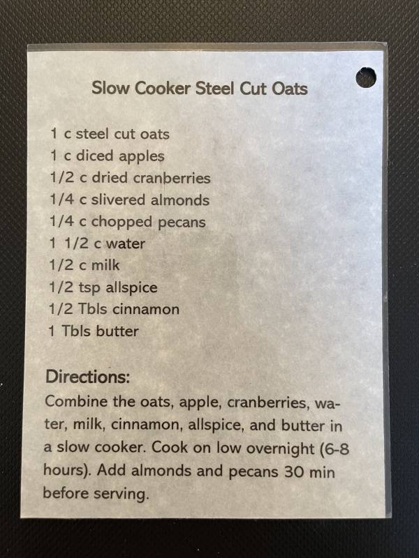 Original recipe card IMG_9133
