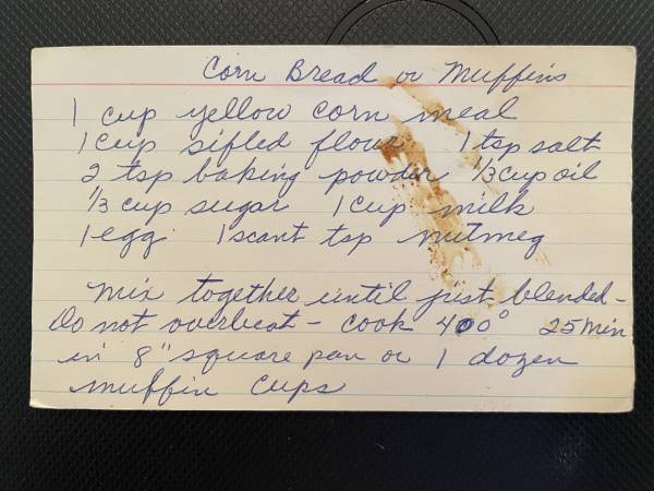 Original recipe card IMG_9147
