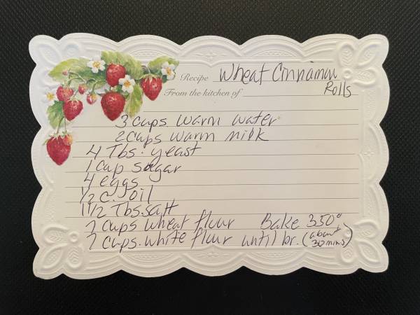 Original recipe card IMG_9154