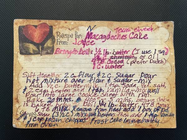 Original recipe card IMG_9157