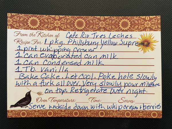 Original recipe card IMG_9159