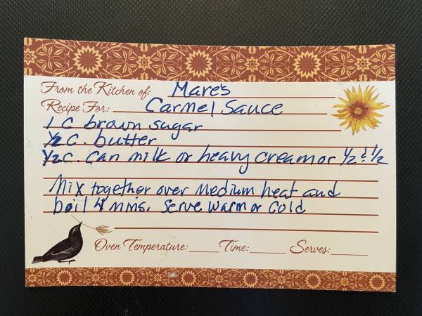 Original recipe card IMG_9163