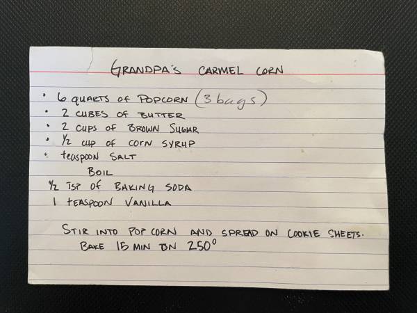 Original recipe card IMG_9175