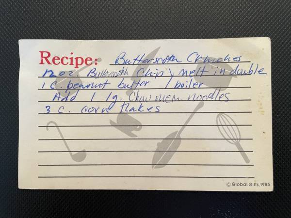 Original recipe card IMG_9180