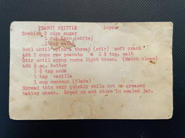 Original recipe card IMG_9182