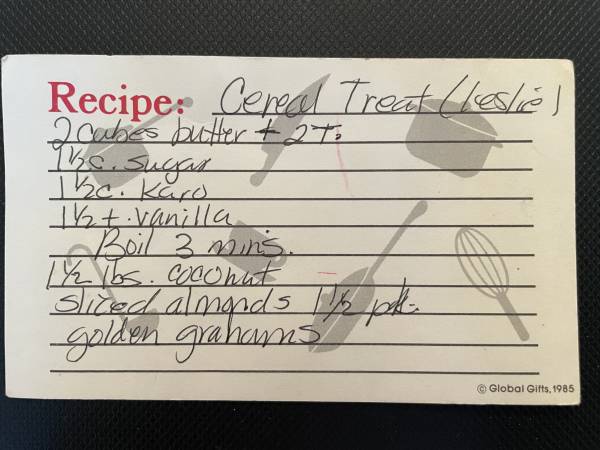 Original recipe card IMG_9184