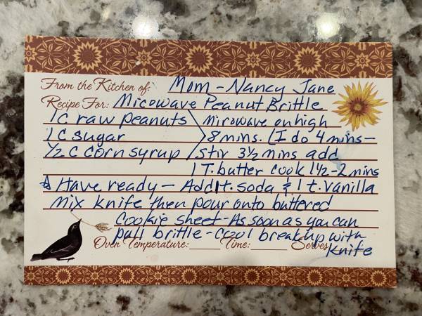 Original recipe card IMG_9191