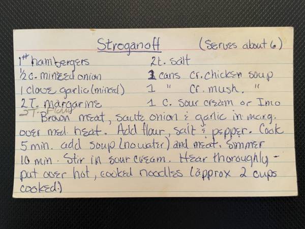 Original recipe card IMG_9196