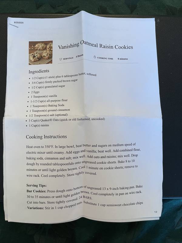 Original recipe card IMG_9201
