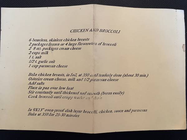 Original recipe card IMG_9204