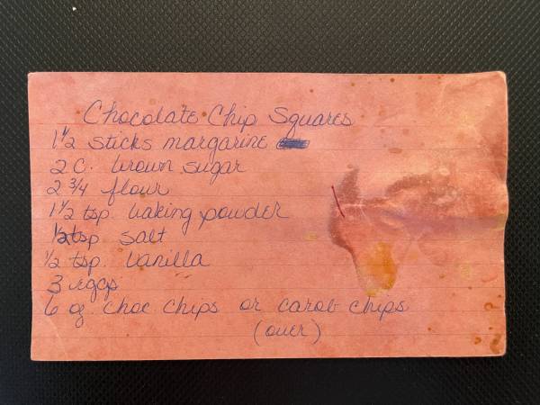 Original recipe card IMG_9214