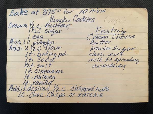 Original recipe card IMG_9221