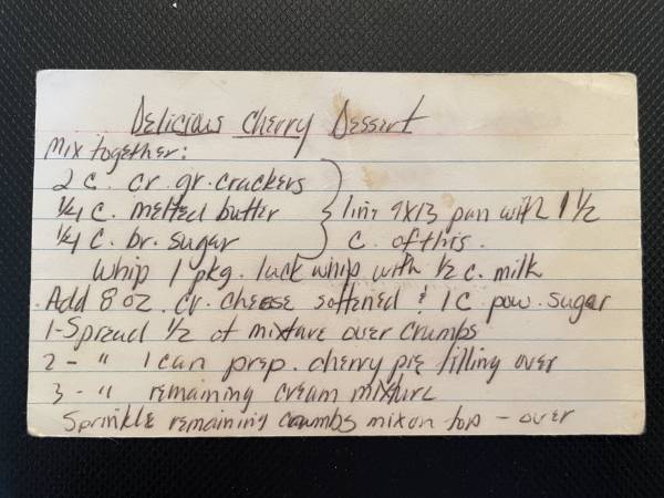Original recipe card IMG_9234