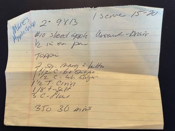 Original recipe card IMG_9249