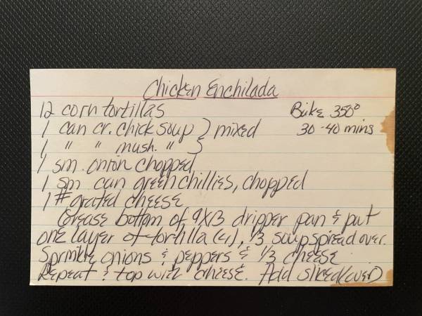 Original recipe card IMG_9262