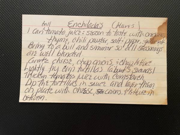 Original recipe card IMG_9273