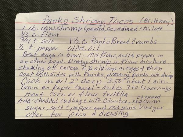 Original recipe card IMG_9277