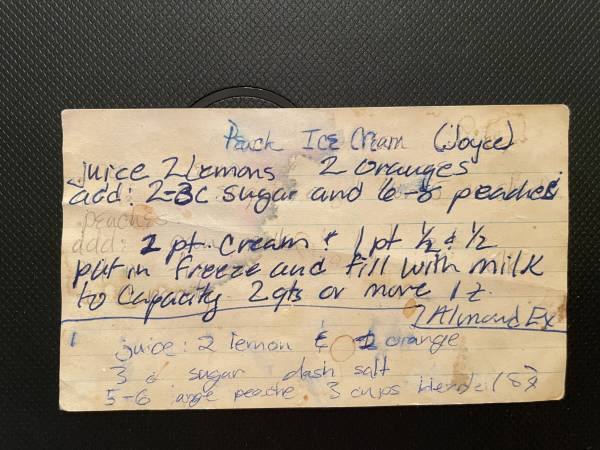 Original recipe card IMG_9307
