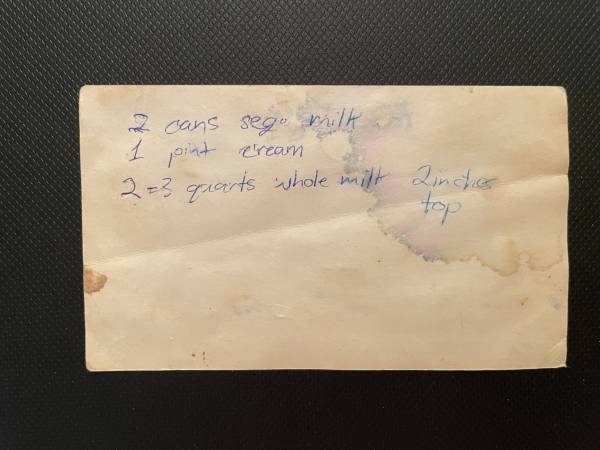 Original recipe card IMG_9308