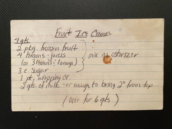 Original recipe card IMG_9309