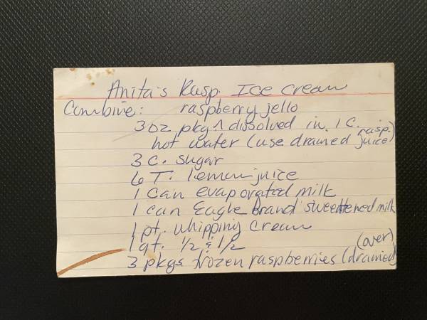 Original recipe card IMG_9318