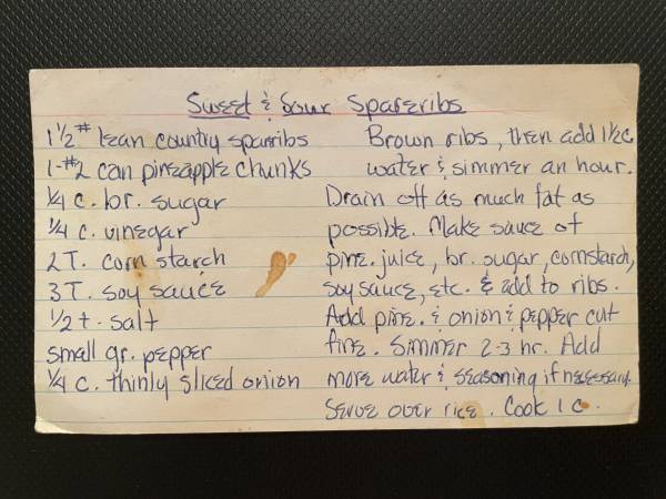 Original recipe card IMG_9329