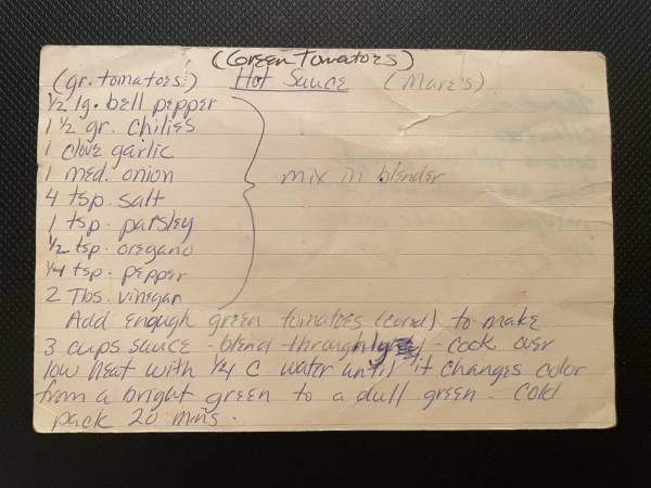 Original recipe card IMG_9342