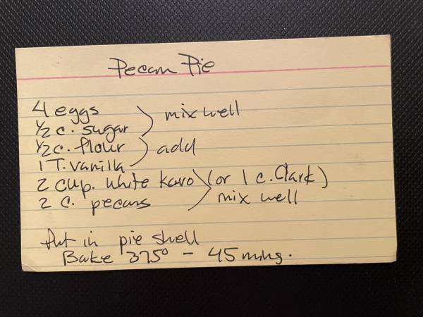 Original recipe card IMG_9358