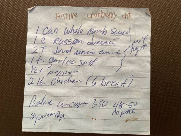 Original recipe card IMG_9367