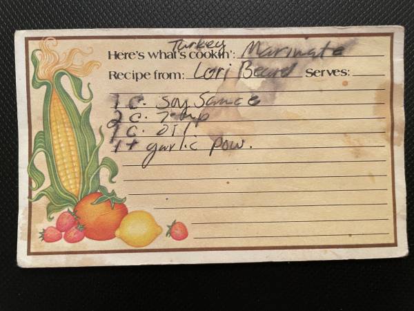 Original recipe card IMG_9369