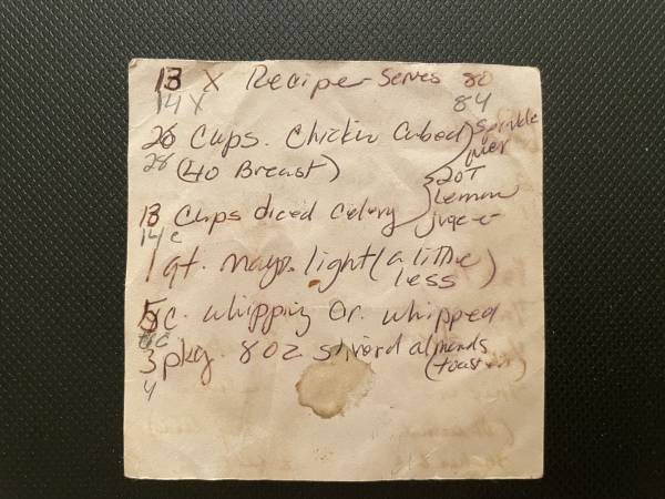 Original recipe card IMG_9381