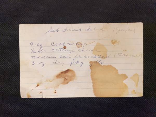 Original recipe card IMG_9390