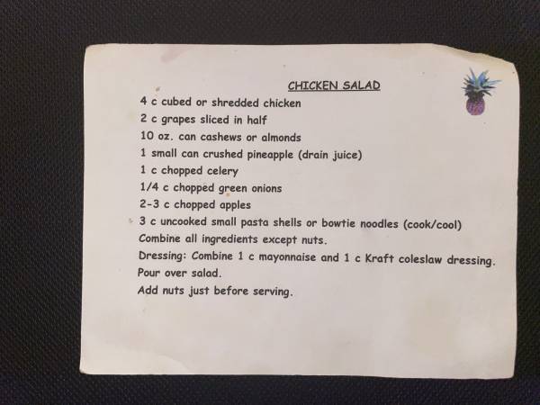 Original recipe card IMG_9398
