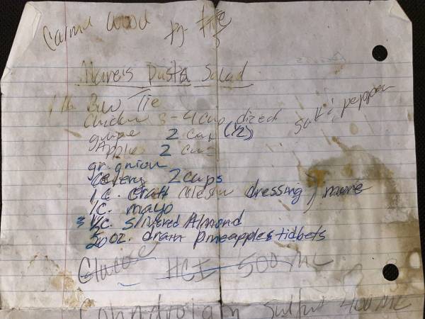 Original recipe card IMG_9406
