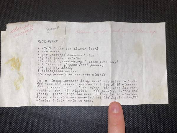 Original recipe card IMG_9430