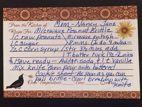 Original recipe card IMG_9452