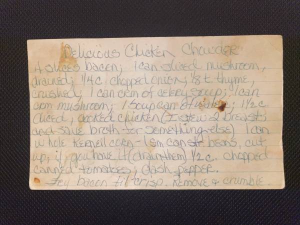 Original recipe card IMG_9462