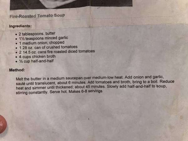 Original recipe card IMG_9469