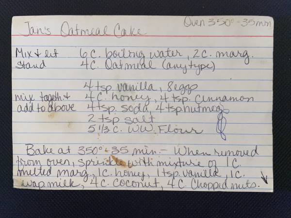 Original recipe card IMG_9487