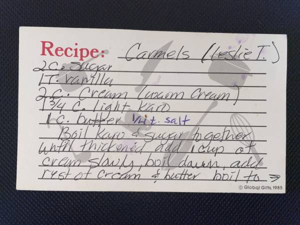 Original recipe card IMG_9495