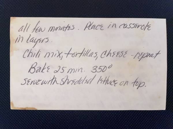 Original recipe card IMG_9502