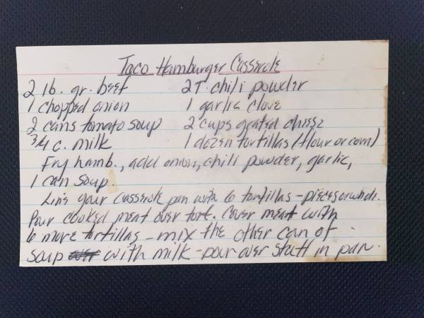 Original recipe card IMG_9503