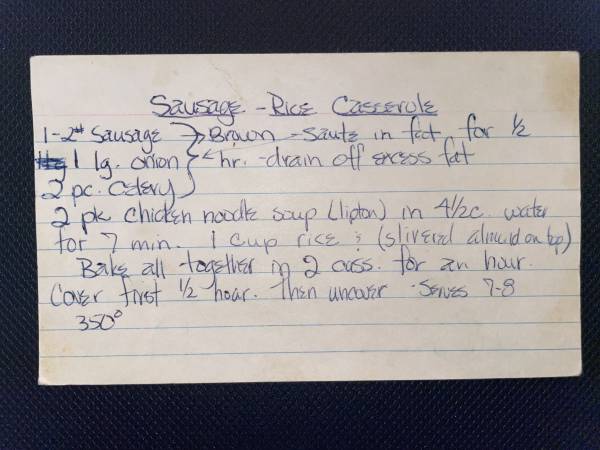 Original recipe card IMG_9505