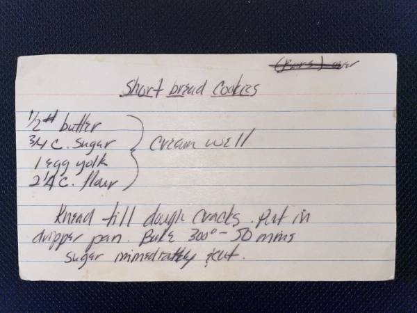 Original recipe card IMG_9509