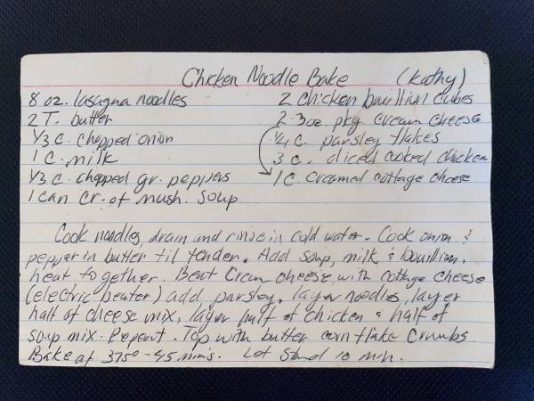 Original recipe card IMG_9527
