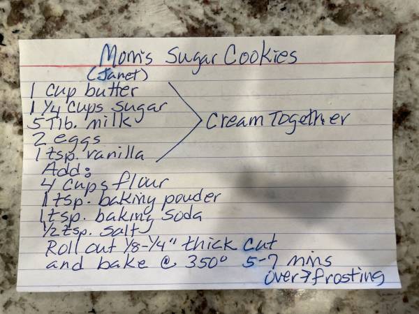 Original recipe card IMG_9557